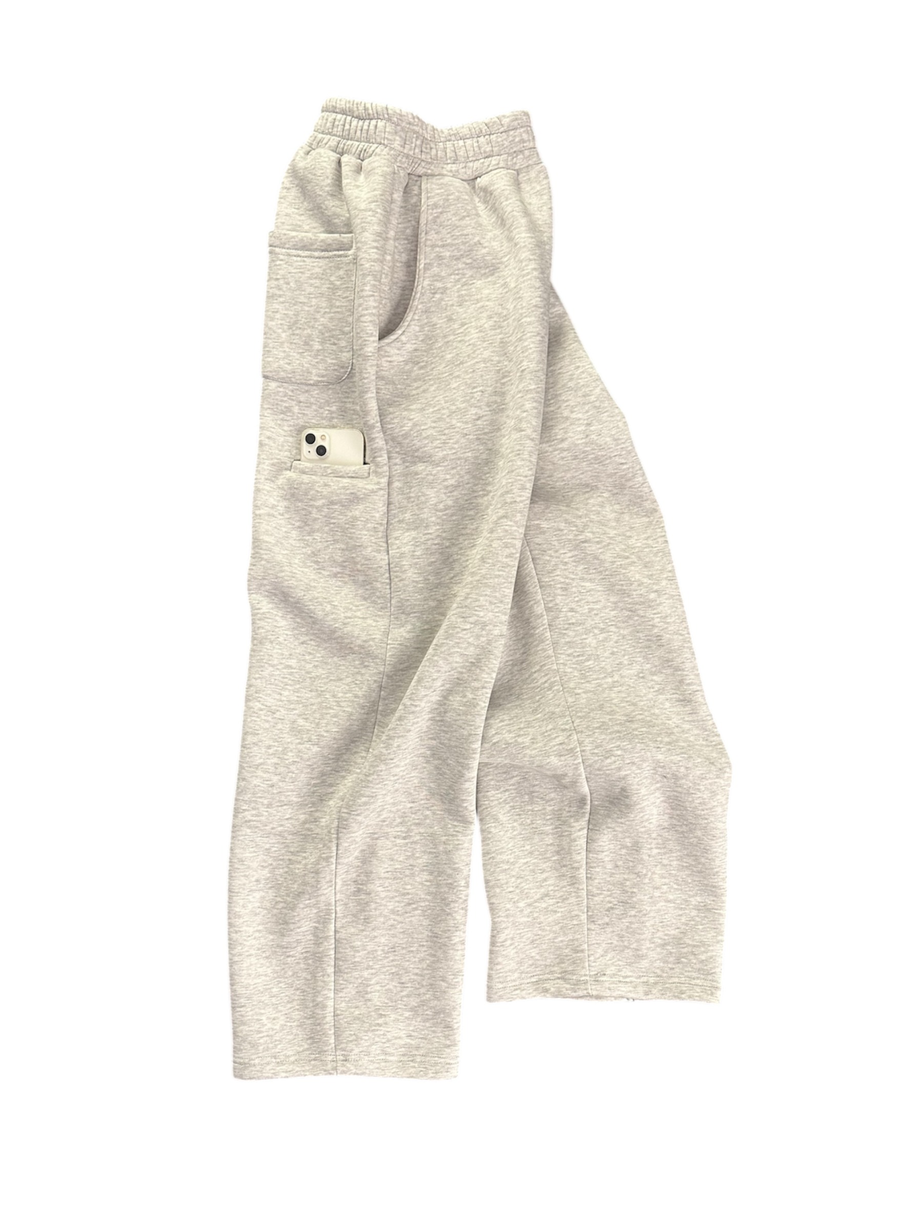 Cozy straight leg sweats grey